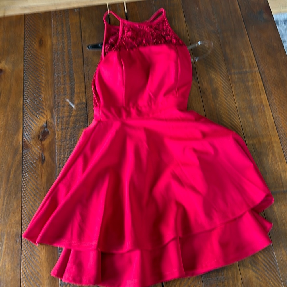 Emerald Subdae XXS red dress. Glittery too. Built in bra. Worn once. Excellent.